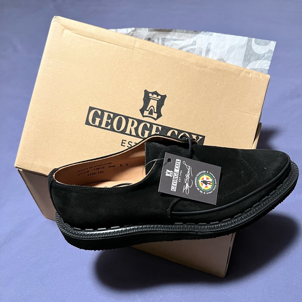 George Cox Creepers black suede - men UK size 8.5 - NEW